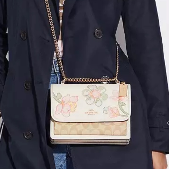 NWT Coach Klare crossbody | shoulder bag| Embroidery  signature canevas - Picture 11 of 12